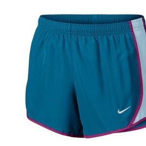 EUC Nike Tempo Women's Blue and Pink Athletic Shorts
